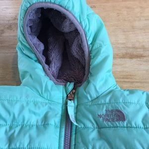 The North Face reversible jacket light green/grey